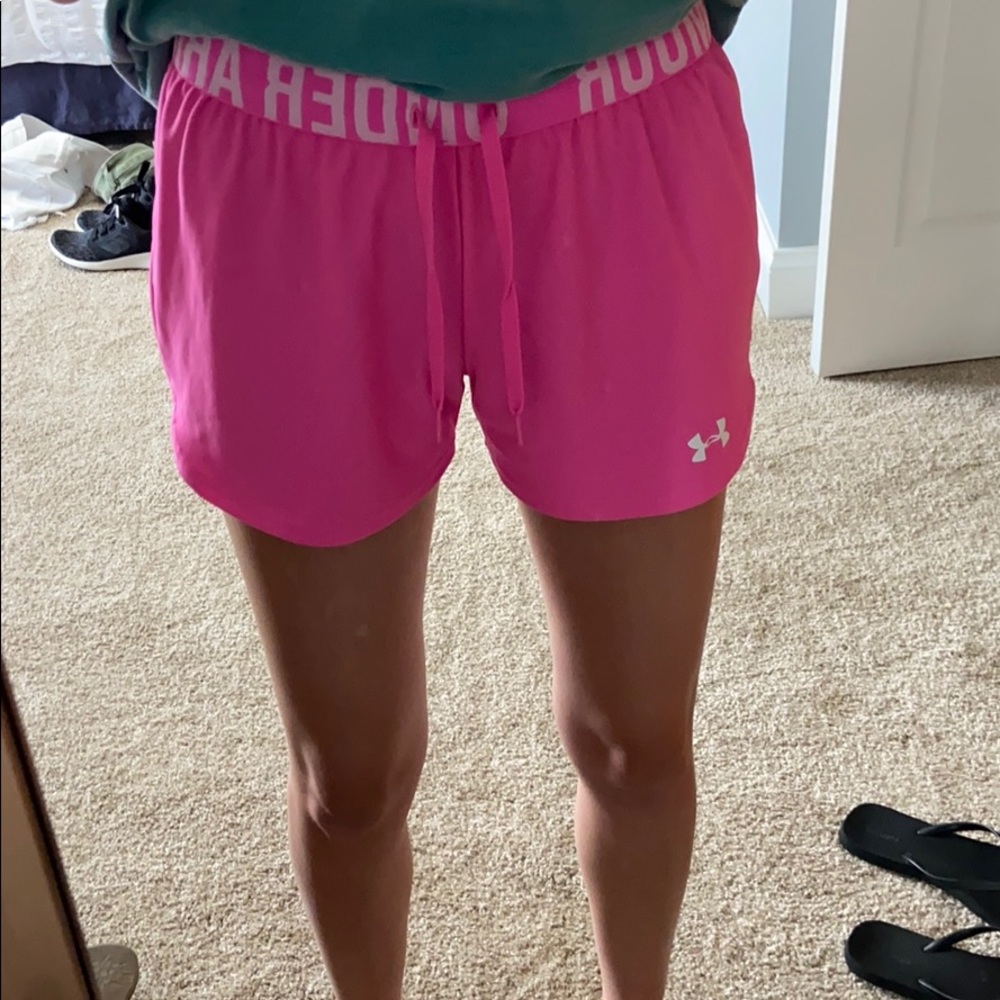 Pink Under Armour shorts